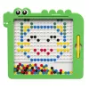 LEAN TOYS Magnetic Board Puzzle Mosaic Dinosaur Green Cards 20 Designs