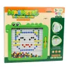 LEAN TOYS Magnetic Board Puzzle Mosaic Dinosaur Green Cards 20 Designs