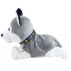LEAN TOYS Battery-Powered Interactive Husky Plush Dog Moves Makes Sounds
