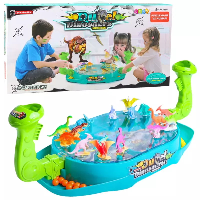 LEAN TOYS Arcade Game Ballsaurs Knocking Down Dinosaurs Shooting