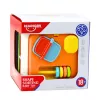 LEAN TOYS Sensory Cube Educational Shape Sorter for Children, Flexible Elastic Bands, 6 Shapes, Multi-Colored