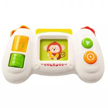 LEAN TOYS Interactive Educational Pad Console with Cards, Lights, and Sounds