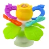 LEAN TOYS Sensory Toy Flower Rotating With Teethers and Suction Cup