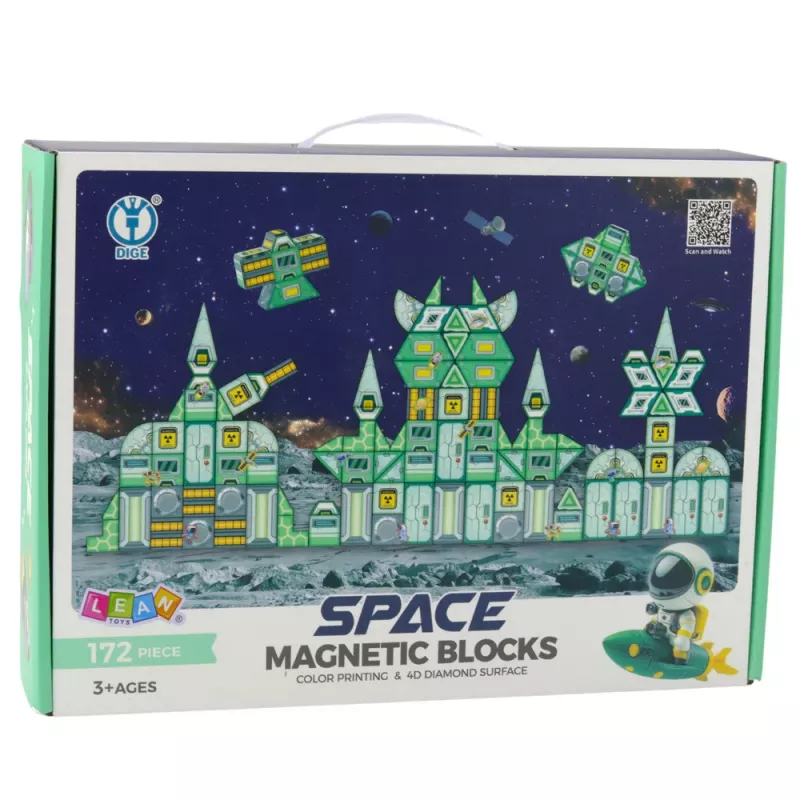 LEAN TOYS Magnetic Blocks Space Space Station 4D 172pcs