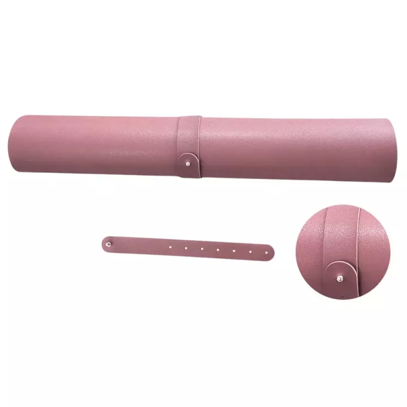 LEAN Keyboard Mouse Pad for Desk Double-Sided Eco-Leather Pink 80x40 cm