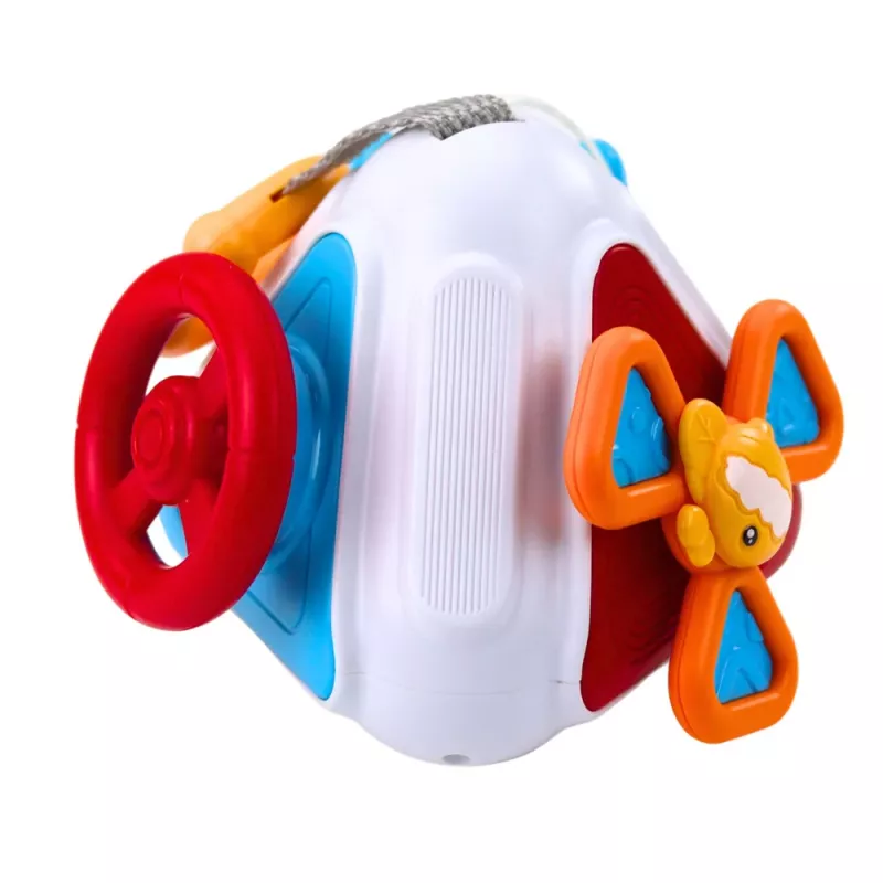 LEAN TOYS Educational Manipulative Sensory Cube for Toddlers, Colorful 5-in-1