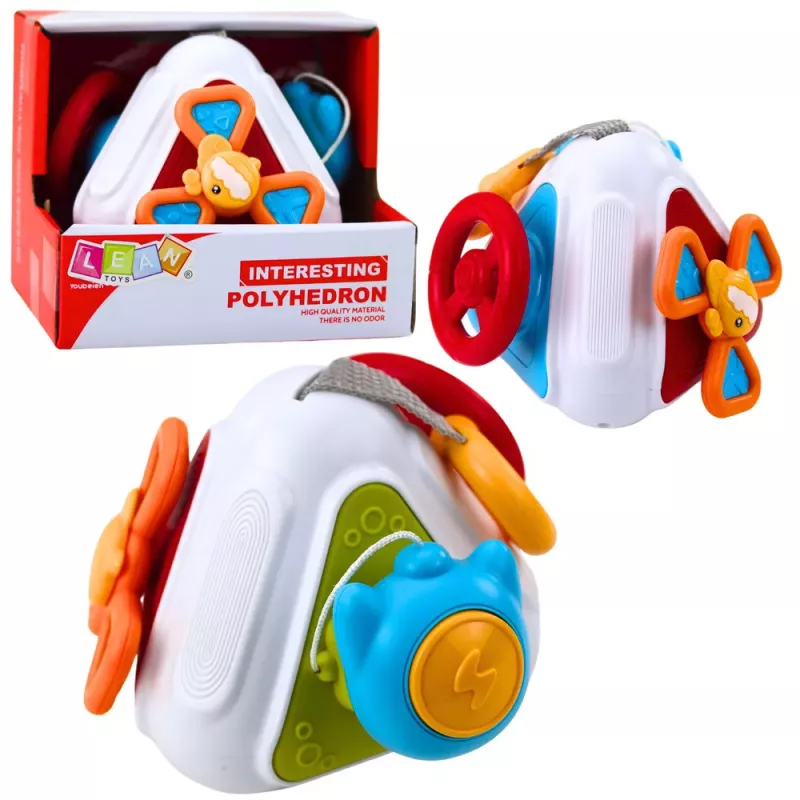 LEAN TOYS Educational Manipulative Sensory Cube for Toddlers, Colorful 5-in-1