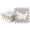 LEAN TOYS Soft Puzzle Educational Mat Playpen EVA Foam Beige Gray 25 pcs