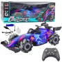 LEAN TOYS RC Remote Controlled Racer 1:10 Lights Sounds Water Steam Blue