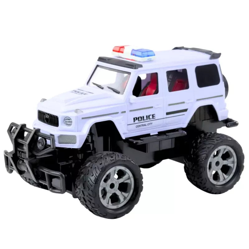 LEAN TOYS RC Police Off-Road Vehicle White 1:12