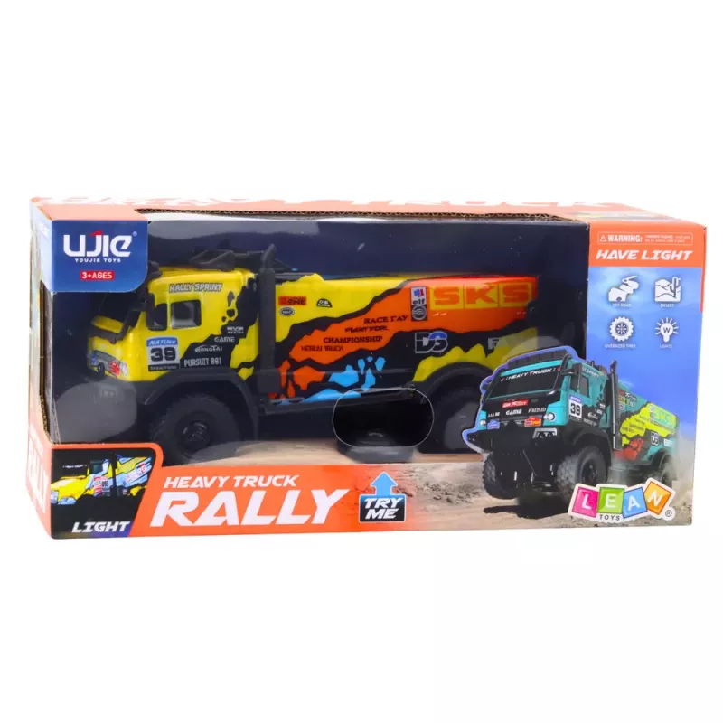 LEAN TOYS Remote Controlled Truck RC Remote Control Sounds Yellow