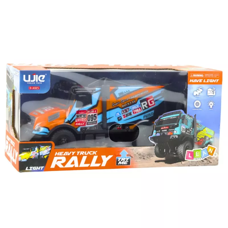 LEAN TOYS RC Truck Remote Controlled Car with Illuminated Body Orange