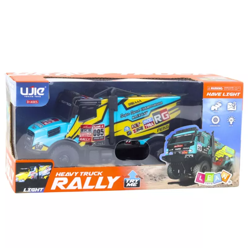 LEAN TOYS RC Truck Remote Controlled Car Illuminated Turquoise Body