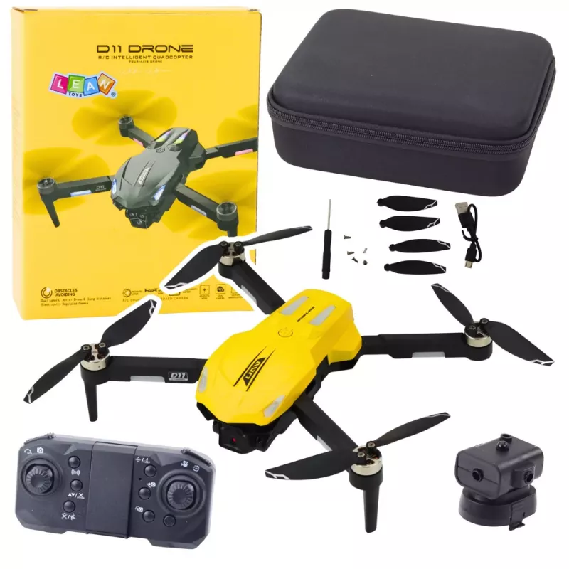 LEAN TOYS D11 Drone Remote Control HD Camera WIFI Gesture Control Remote Control Yellow