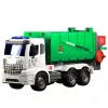 LEAN TOYS Large Garbage Truck Lifting Function 2 Bins Lights Sounds Green 1:10