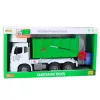 LEAN TOYS Large Garbage Truck Lifting Function 2 Bins Lights Sounds Green 1:10
