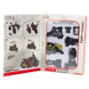 LEAN TOYS Motorcycle to Assemble Screw Metal 1:14 DIY Black Gold Elements