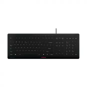 CHERRY STREAM PROTECT KEYBOARD Corded US-Layout Black