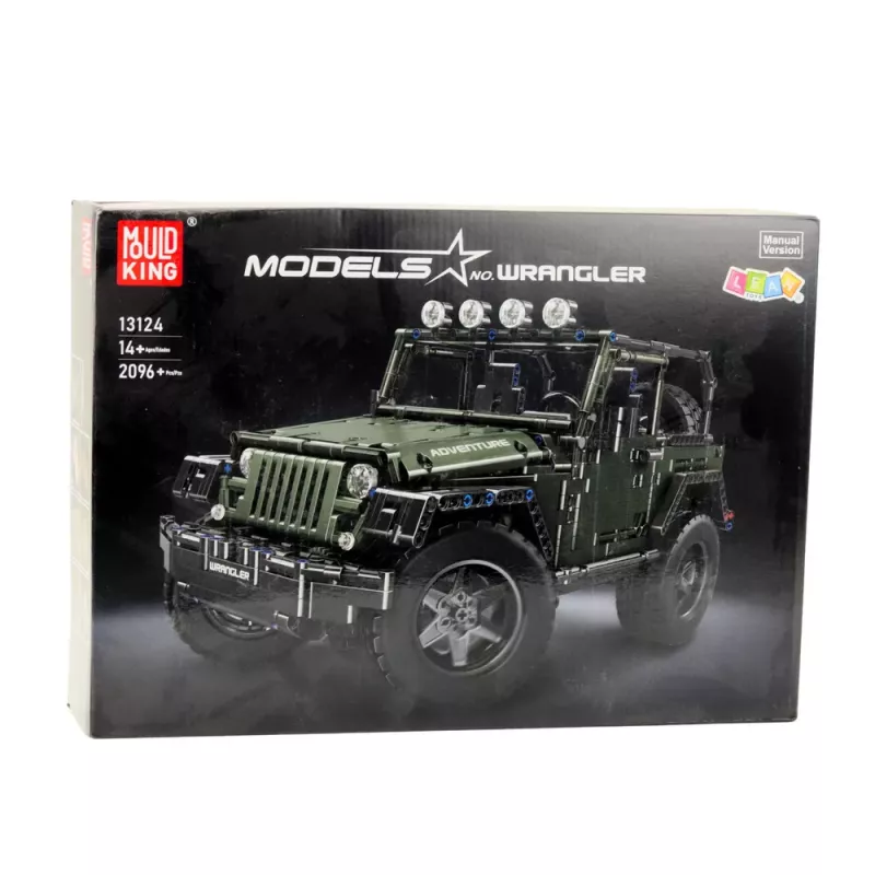LEAN TOYS Construction Bricks Off-Road Car Green Khaki 2078 pcs.