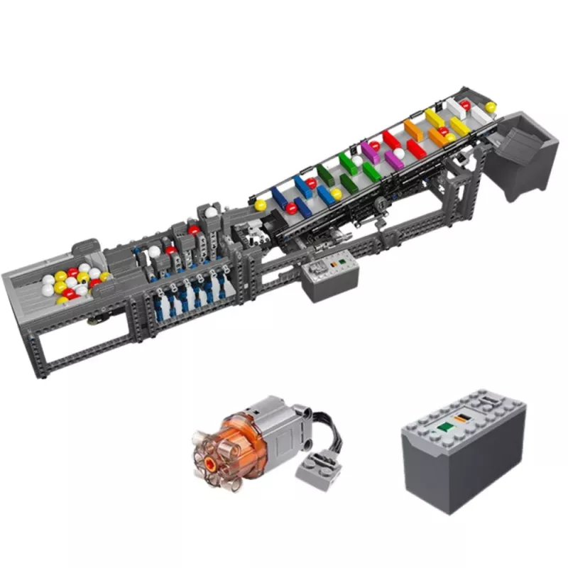 LEAN TOYS Construction Blocks Ball Track with Electric Motor 1281 pcs