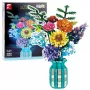 LEAN TOYS Construction Blocks Bouquet of Flowers in a Vase Colorful 1853 pcs.