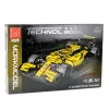 LEAN TOYS Construction Bricks Race Car R.S.18 Yellow 1:10 1093 pcs.
