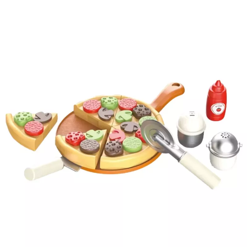 LEAN TOYS Pizza Waffle Set with Add-ons Kitchen Accessories for Kids