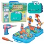 LEAN TOYS DIY Screwdriver Kit Suitcase Puzzle Dinosaurs Blocks Screwdriver 228 pcs.