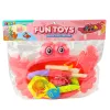 LEAN TOYS Fishing Set: Crab Table, 10 Fish, Fishing Rod, Strainer, Pink