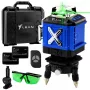 LEAN 4D Laser Level Plane 16 Lines Case 2 Batteries Blue
