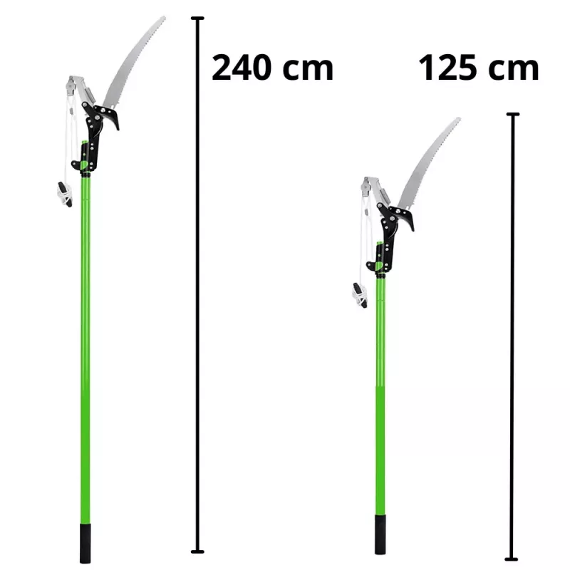 LEAN Telescopic Pruning Shears Pruner Branch Saw 2in1 on a Pole 125-240 cm