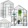 LEAN Mini Balcony Garden Greenhouse 4 Metal Shelves PVC Foil 195 x 143 x 73cm