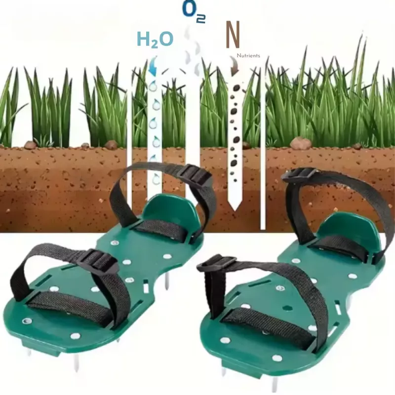 LEAN Aerator Scarifier Shoe Covers With Grass Spikes