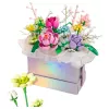 LEAN TOYS Construction Blocks Composition In Box Flower Box Purple LED 706pcs