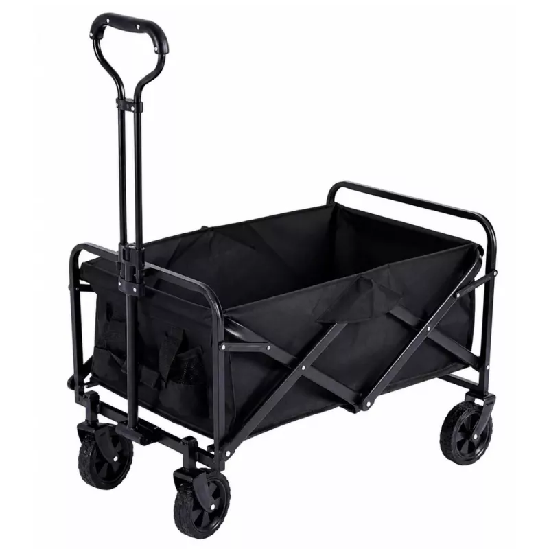 LEAN Foldable Garden Beach Transport Cart Black 120L