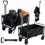LEAN Foldable Garden Beach Transport Cart Black 120L