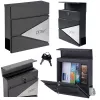 LEAN Large Mailbox for Letters and Newspapers, Anthracite, POST Inscription, 37x37x10.5 cm