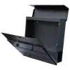 LEAN Large Mailbox for Letters and Newspapers, Anthracite, 37x37x11 cm