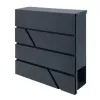 LEAN Large Mailbox for Letters and Newspapers, Anthracite, 37x37x11 cm