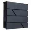 LEAN Large Mailbox for Letters and Newspapers, Anthracite, 37x37x11 cm