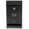 LEAN Mailbox for Letters and Newspapers, Black Galvanized Steel, 32.5x22.5x9.5cm
