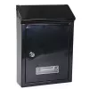 LEAN Mailbox for Letters, Galvanized Steel, Black, 26.5x18.5x6.5 cm