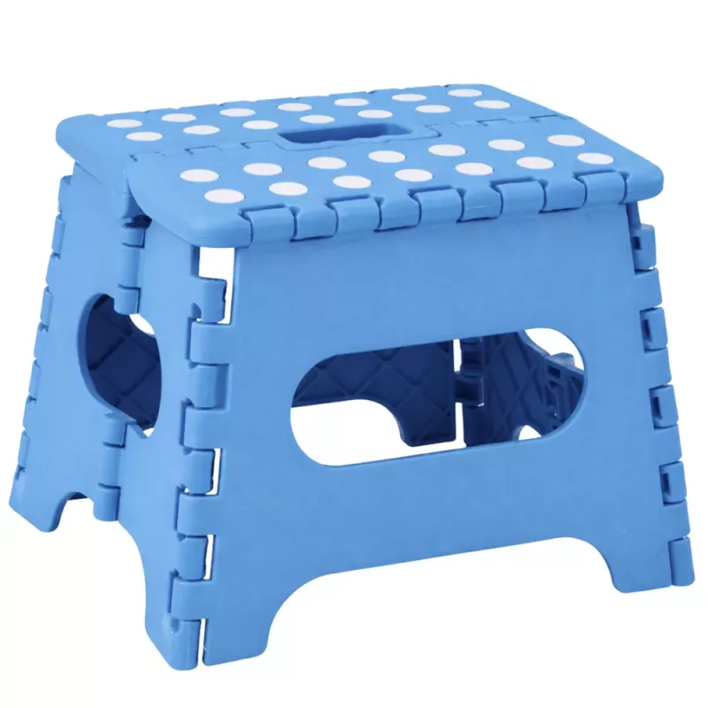 LEAN Folding Stool Footrest Step Anti-slip Blue 24x19 cm
