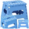 LEAN Folding Stool Footrest Step Anti-slip Blue 24x19 cm