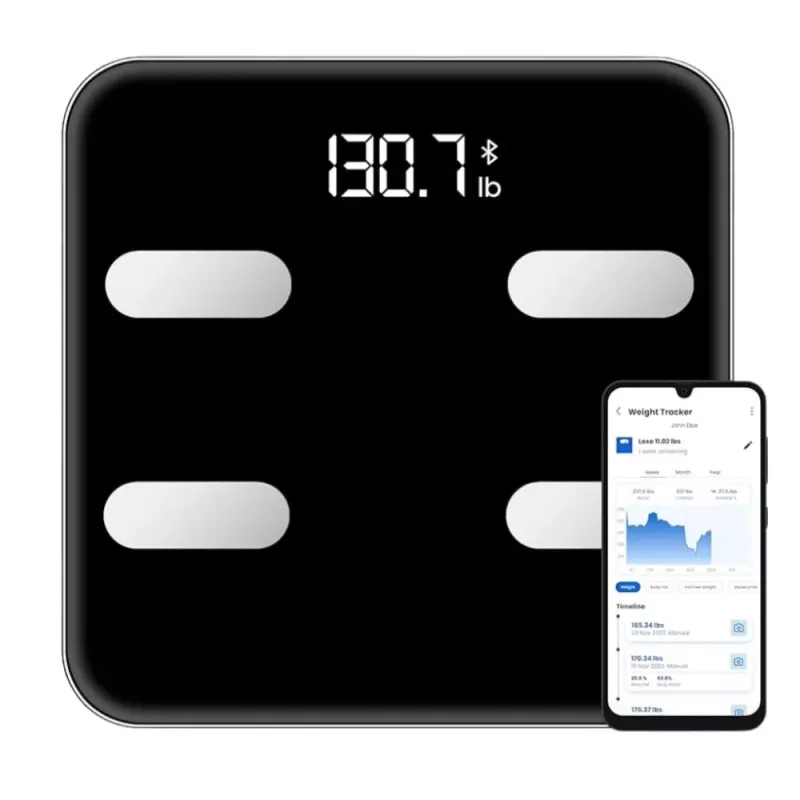 LEAN Electronic Bathroom Scale Smart Bluetooth Function BMI BMR Application