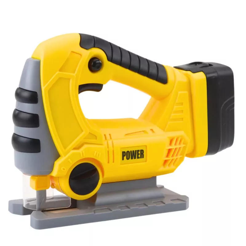LEAN TOYS Cordless Jigsaw for Kids Lights and Sounds Yellow