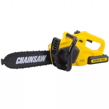 LEAN TOYS Toy Chainsaw for Kids Lights and Sounds Yellow