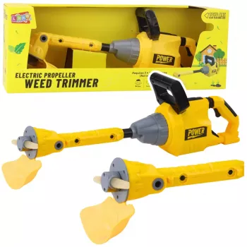 LEAN TOYS Children's Garden Lawn Mower Trimmer with Rubber Blade, Lights & Sounds