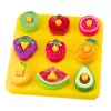 LEAN TOYS Educational Puzzle For Children Geometric Fruits Interlacing