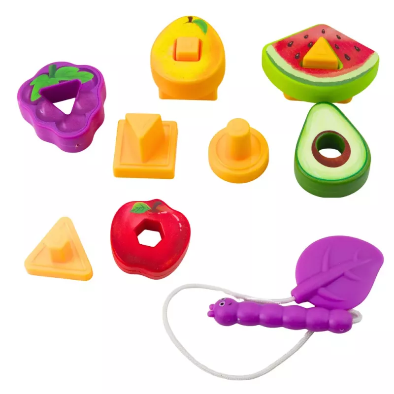 LEAN TOYS Educational Puzzle For Children Geometric Fruits Interlacing